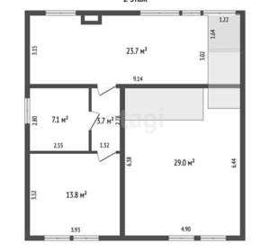 Дом 114м², 2-этажный, участок 7 сот.  