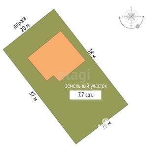 Дом 262м², 3-этажный, участок 8 сот.  
