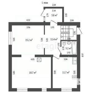 Дом 114м², 2-этажный, участок 7 сот.  