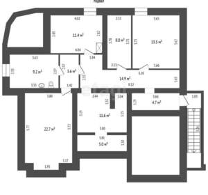 Дом 273м², 2-этажный, участок 5 сот.  