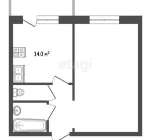 1-к квартира, вторичка, 54м2, 4/6 этаж
