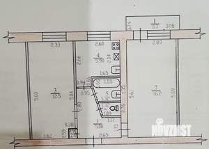 2-к квартира, вторичка, 43м2, 5/6 этаж