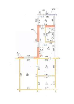2-к квартира, вторичка, 43м2, 1/1 этаж