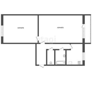 2-к квартира, вторичка, 44м2, 2/5 этаж