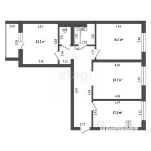 3-к квартира, вторичка, 85м2, 2/6 этаж