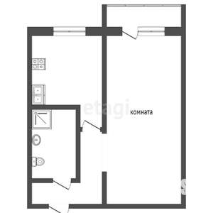 1-к квартира, вторичка, 32м2, 3/5 этаж