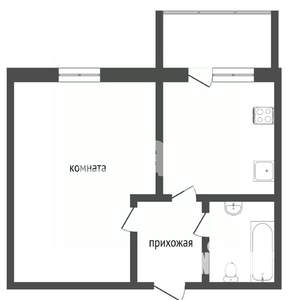 1-к квартира, вторичка, 45м2, 5/6 этаж