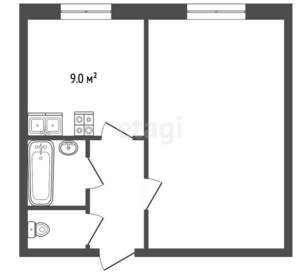 1-к квартира, вторичка, 35м2, 3/5 этаж