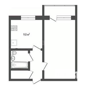 1-к квартира, вторичка, 37м2, 5/9 этаж
