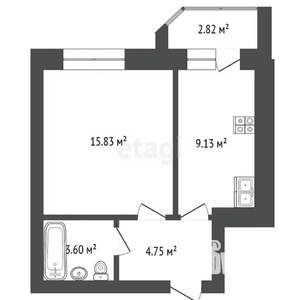 1-к квартира, вторичка, 33м2, 4/10 этаж