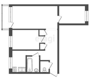 3-к квартира, вторичка, 59м2, 3/5 этаж