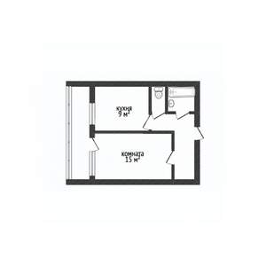 1-к квартира, вторичка, 35м2, 4/10 этаж