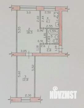 2-к квартира, вторичка, 43м2, 1/4 этаж