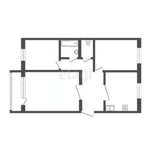 3-к квартира, вторичка, 59м2, 3/6 этаж