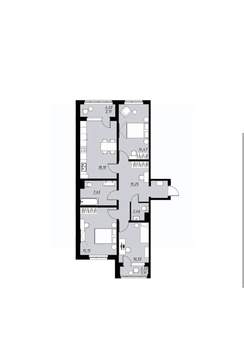 3-к квартира, вторичка, 87м2, 8/9 этаж