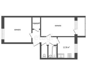 2-к квартира, вторичка, 73м2, 4/14 этаж
