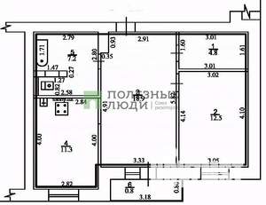 2-к квартира, вторичка, 55м2, 6/10 этаж