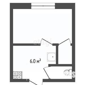1-к квартира, вторичка, 18м2, 1/5 этаж
