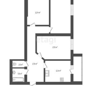 3-к квартира, вторичка, 83м2, 14/10 этаж