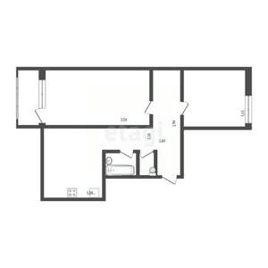 2-к квартира, вторичка, 45м2, 3/5 этаж