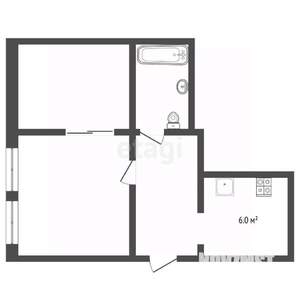 1-к квартира, вторичка, 31м2, 1/3 этаж