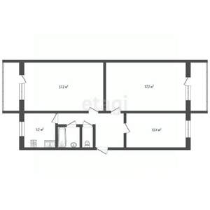 3-к квартира, вторичка, 61м2, 2/5 этаж