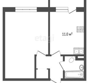 1-к квартира, вторичка, 40м2, 6/17 этаж