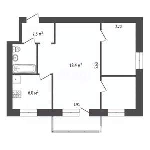 3-к квартира, вторичка, 42м2, 3/4 этаж