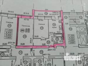 2-к квартира, вторичка, 55м2, 5/9 этаж