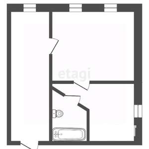 1-к квартира, вторичка, 19м2, 2/2 этаж