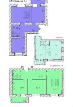 2-к квартира, строящийся дом, 61м2, 7/9 этаж
