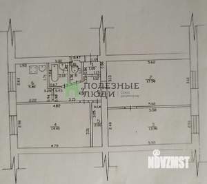3-к квартира, вторичка, 61м2, 1/5 этаж