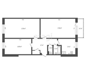 3-к квартира, вторичка, 61м2, 3/5 этаж
