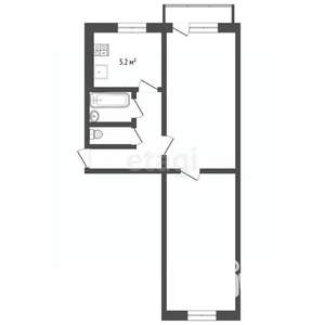 2-к квартира, вторичка, 44м2, 2/5 этаж