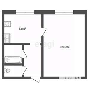 1-к квартира, вторичка, 36м2, 4/5 этаж