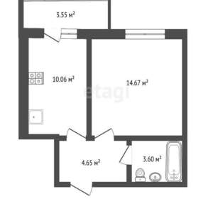 1-к квартира, вторичка, 33м2, 3/10 этаж