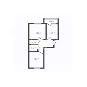 2-к квартира, вторичка, 50м2, 3/5 этаж