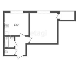 1-к квартира, вторичка, 40м2, 3/10 этаж