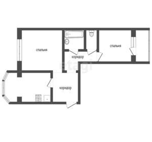 2-к квартира, вторичка, 65м2, 9/9 этаж