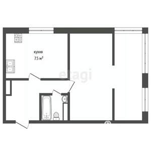 1-к квартира, сданный дом, 33м2, 2/18 этаж