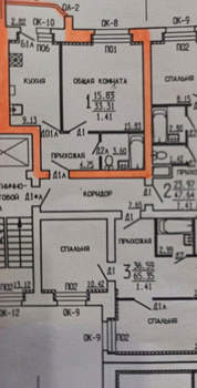 1-к квартира, вторичка, 34м2, 5/10 этаж