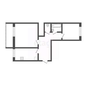 2-к квартира, вторичка, 50м2, 2/6 этаж