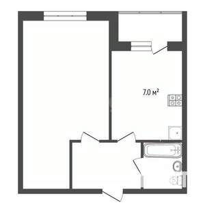 1-к квартира, вторичка, 35м2, 5/5 этаж