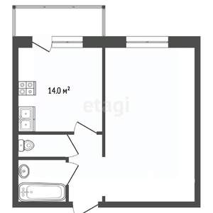 1-к квартира, вторичка, 54м2, 4/6 этаж