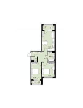 2-к квартира, вторичка, 65м2, 2/9 этаж