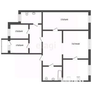 4-к квартира, вторичка, 99м2, 2/4 этаж