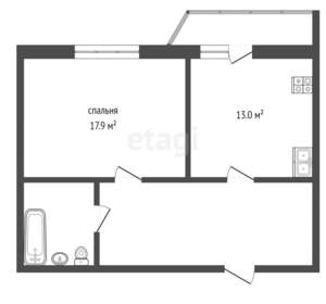 1-к квартира, вторичка, 43м2, 6/9 этаж