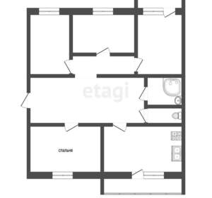 4-к квартира, вторичка, 102м2, 2/5 этаж