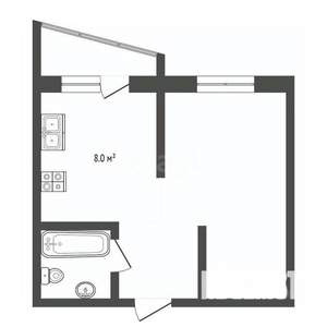 1-к квартира, вторичка, 39м2, 3/9 этаж