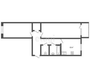 2-к квартира, вторичка, 44м2, 5/5 этаж